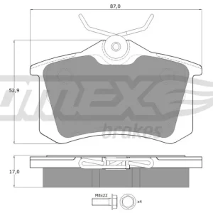 TOMEX Brakes TX 10-781 - Bremsbelagsatz, Scheibenbremse Highlight